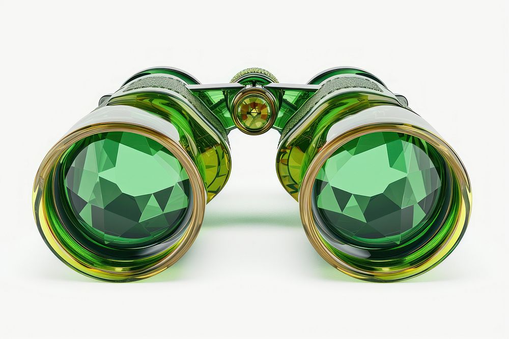 Binoculars jewelry gemstone green.