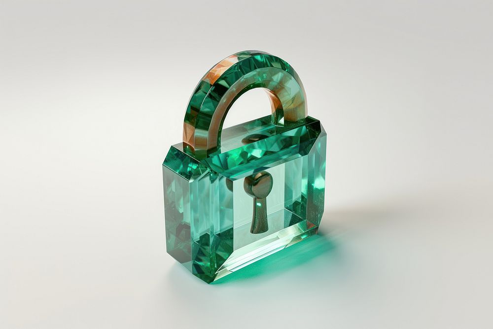 Lock gemstone jewelry emerald.