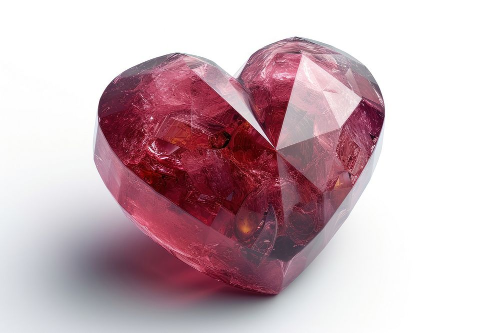 Heart symbol gemstone jewelry crystal.