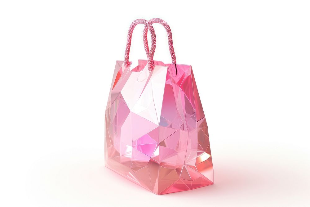 Shopping bag handbag jewelry white background.