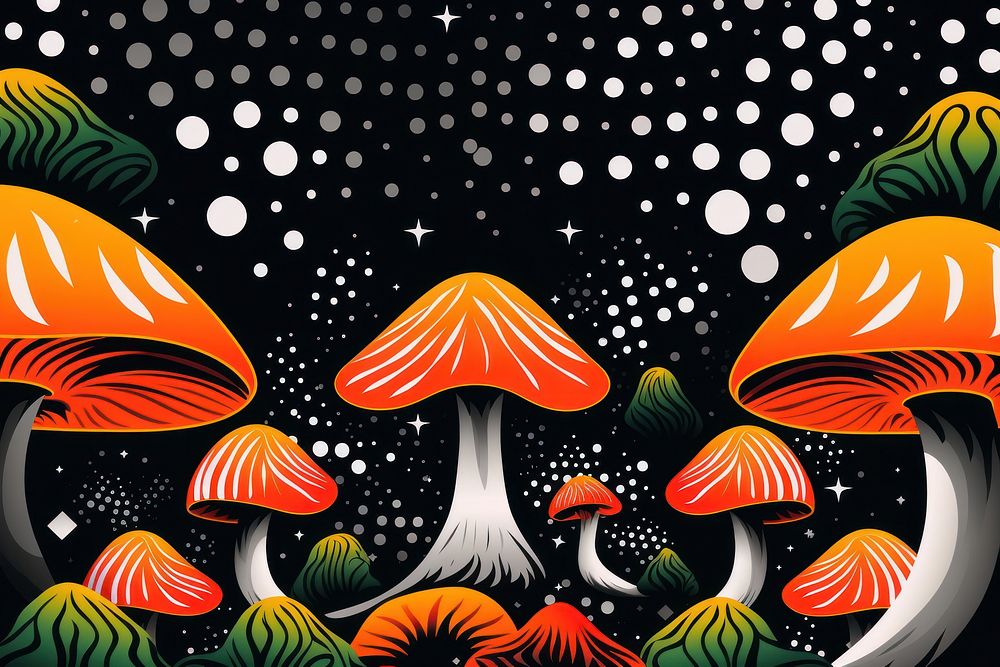 Mushroom pattern background backgrounds fungus agaric.