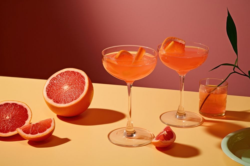 Grapefruit cocktail drink plant.