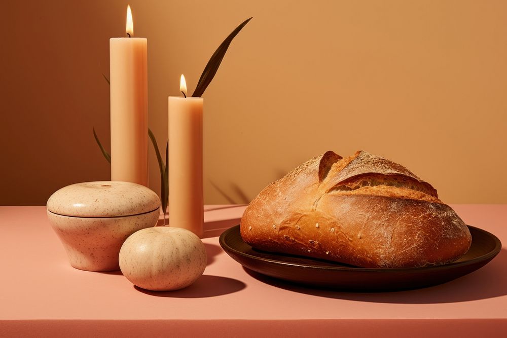 Candle bread food thanksgiving.