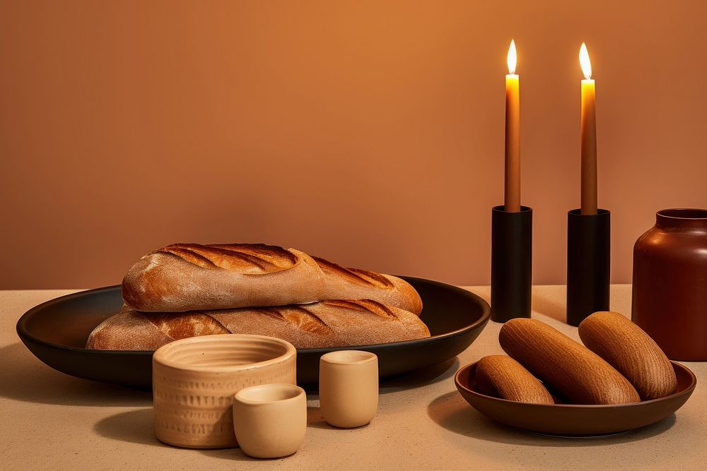 Candle bread food spirituality.