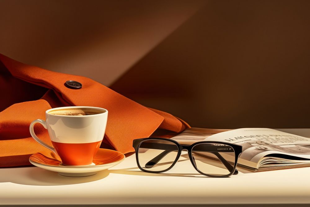 Glasses cup furniture coffee.