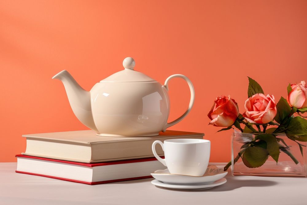Teapot flower cup porcelain.