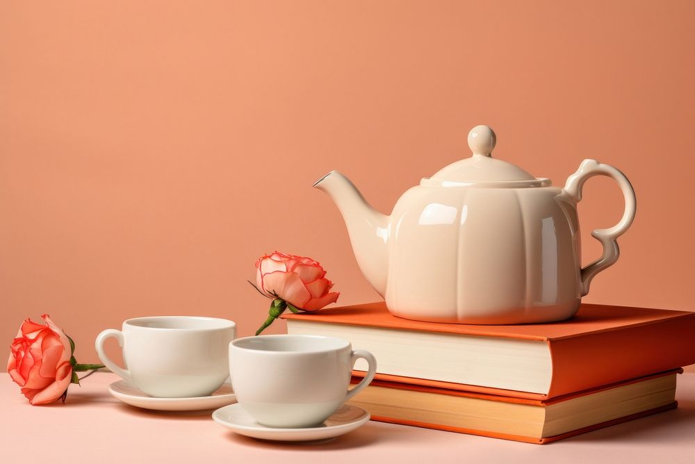 Teapot cup porcelain ceramic.