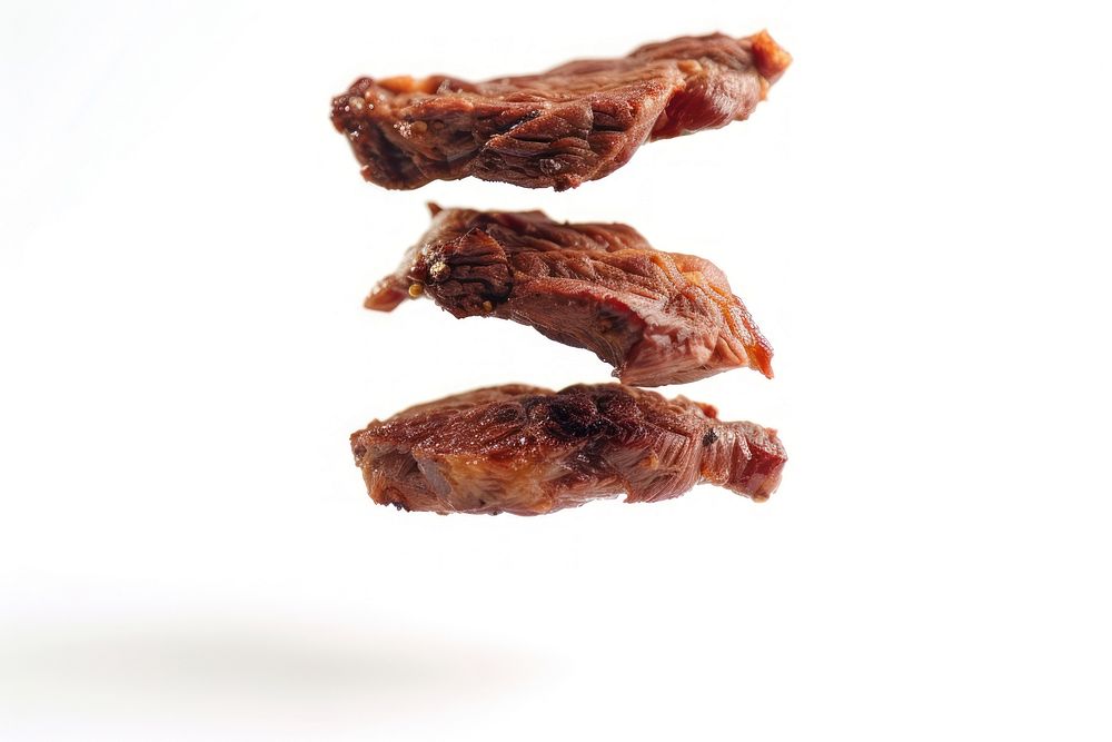 Beef steaks meat food white background.