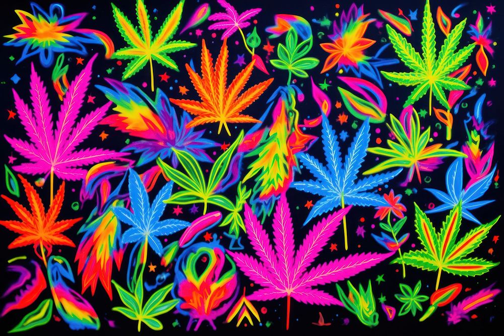 A cannabis seamless purple backgrounds pattern.
