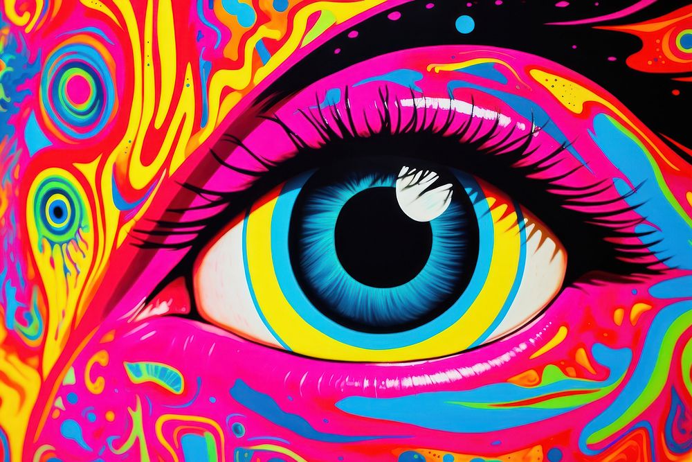 A eye on hand painting backgrounds pattern.