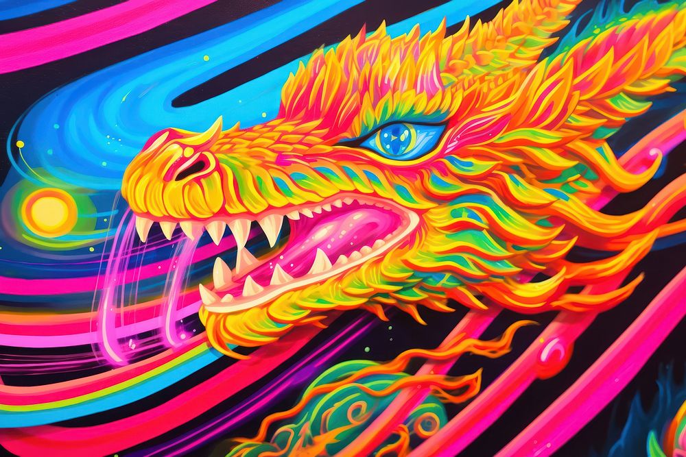 A dragon backgrounds painting pattern.