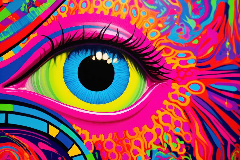 A eye backgrounds painting pattern.