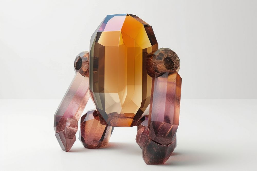 Robot jewelry gemstone crystal.