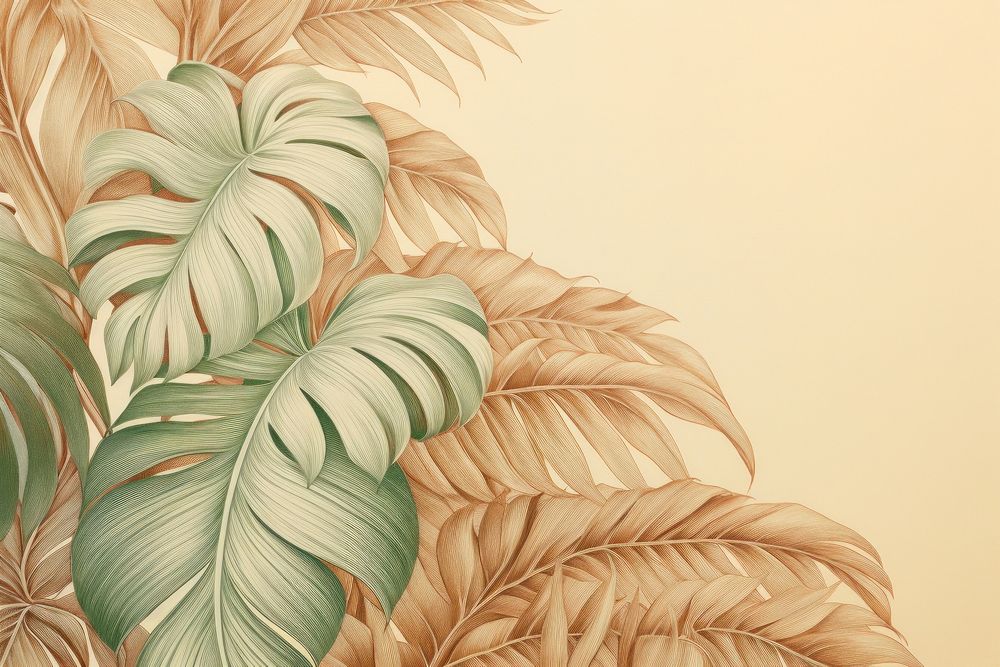 Tropical leaves backgrounds pattern sketch.