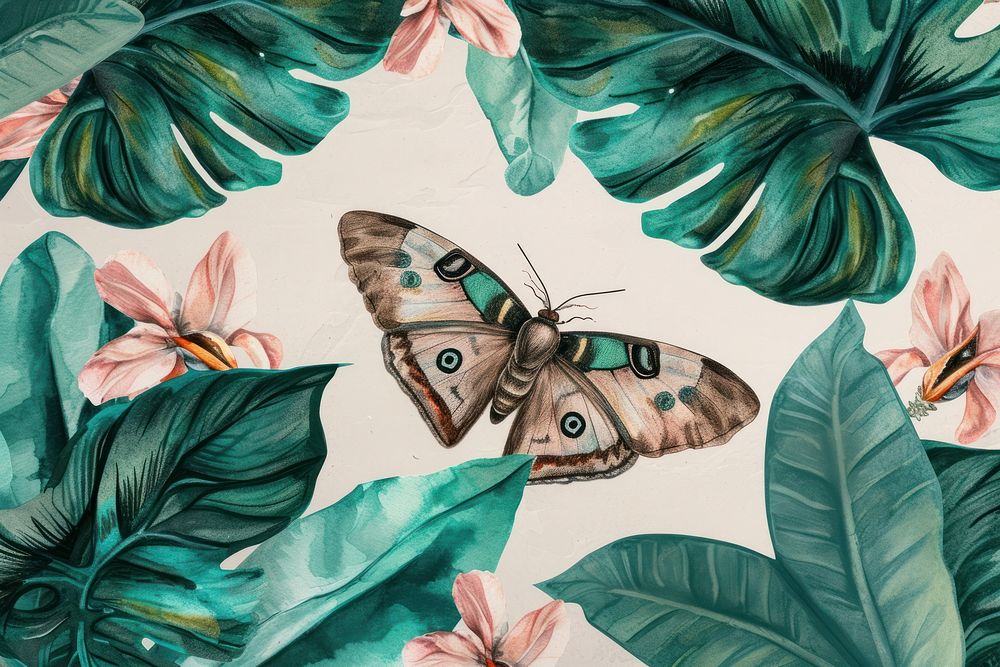 Moth butterfly tropics pattern.