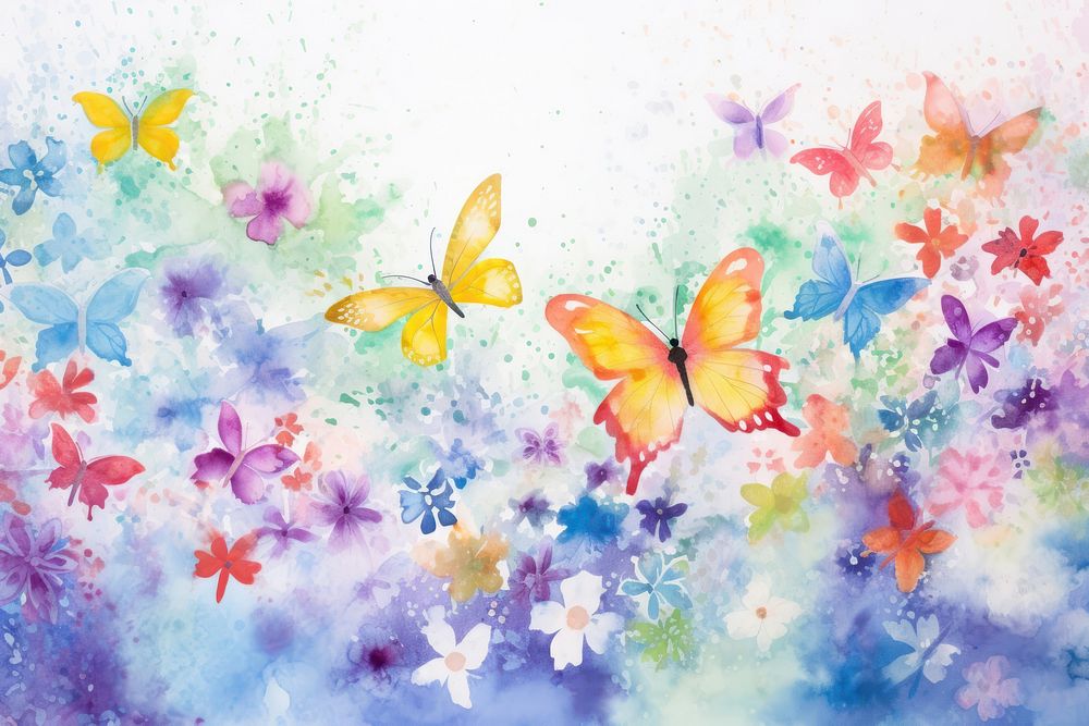 Background butterfly garden painting backgrounds outdoors.