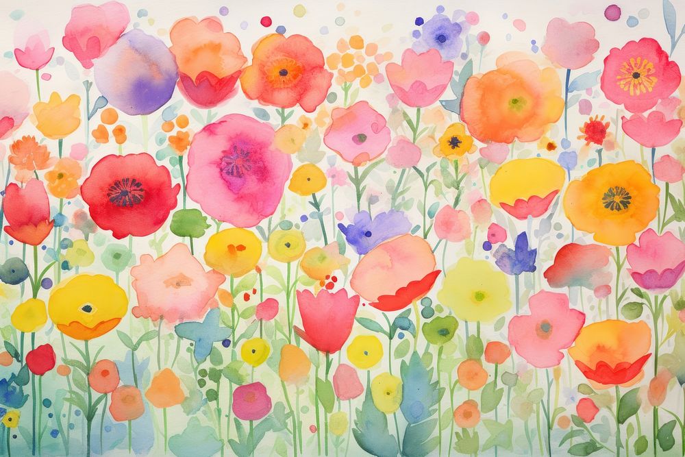 Background flower garden painting backgrounds pattern.