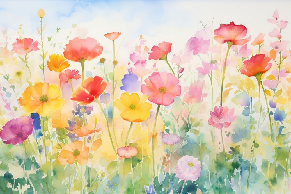 Background flower garden painting backgrounds outdoors.