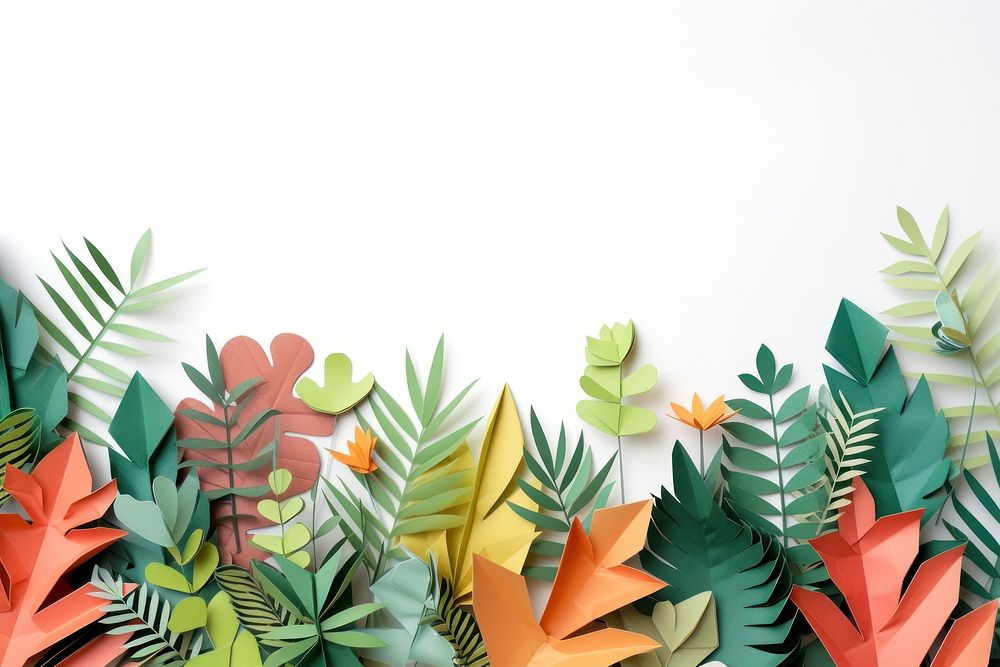 Tropical plants border art backgrounds pattern.