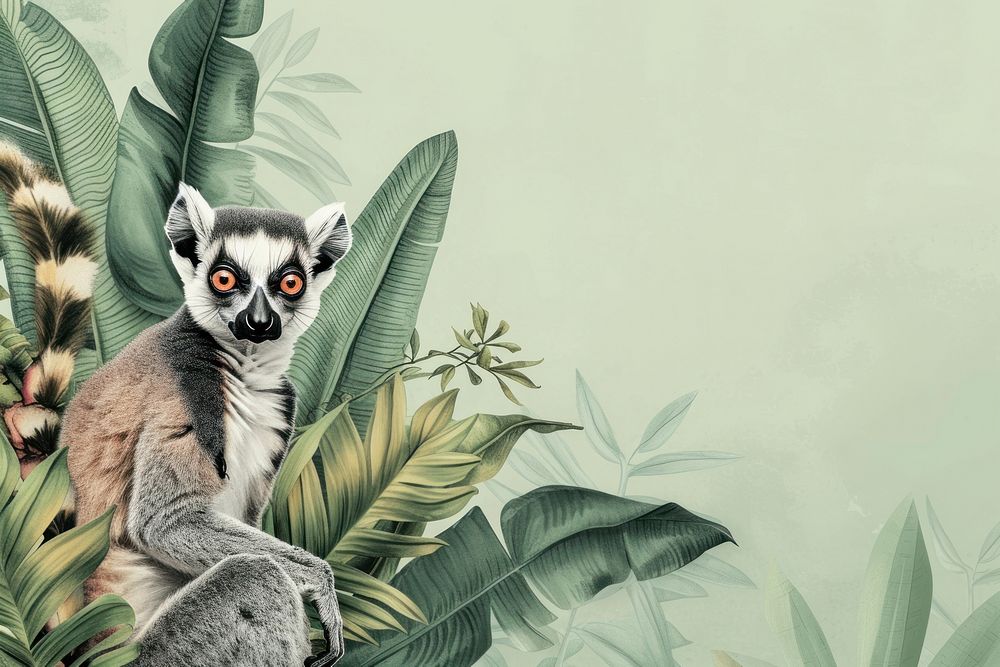 Lemur wild animal plant wildlife outdoors.