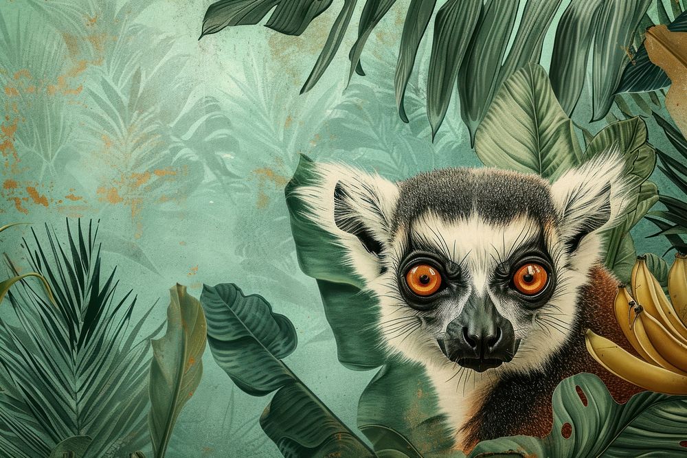 Lemur wild animal plant wildlife mammal.