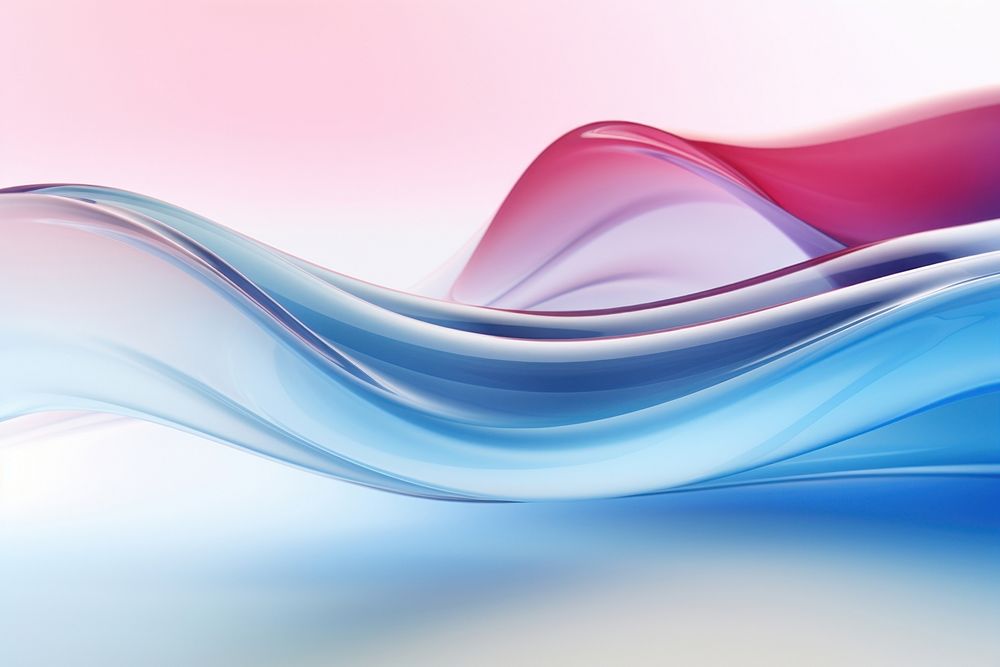 Abstract glass transparent on gradient swirl waves background backgrounds red abstract backgrounds.
