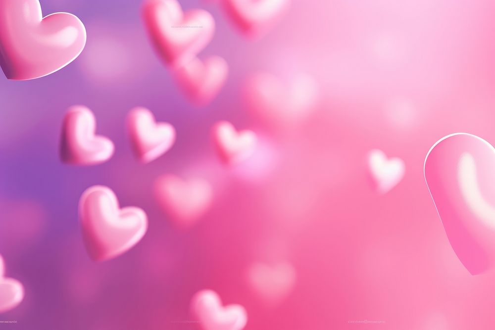 Digital hearts on pink background backgrounds abstract petal.