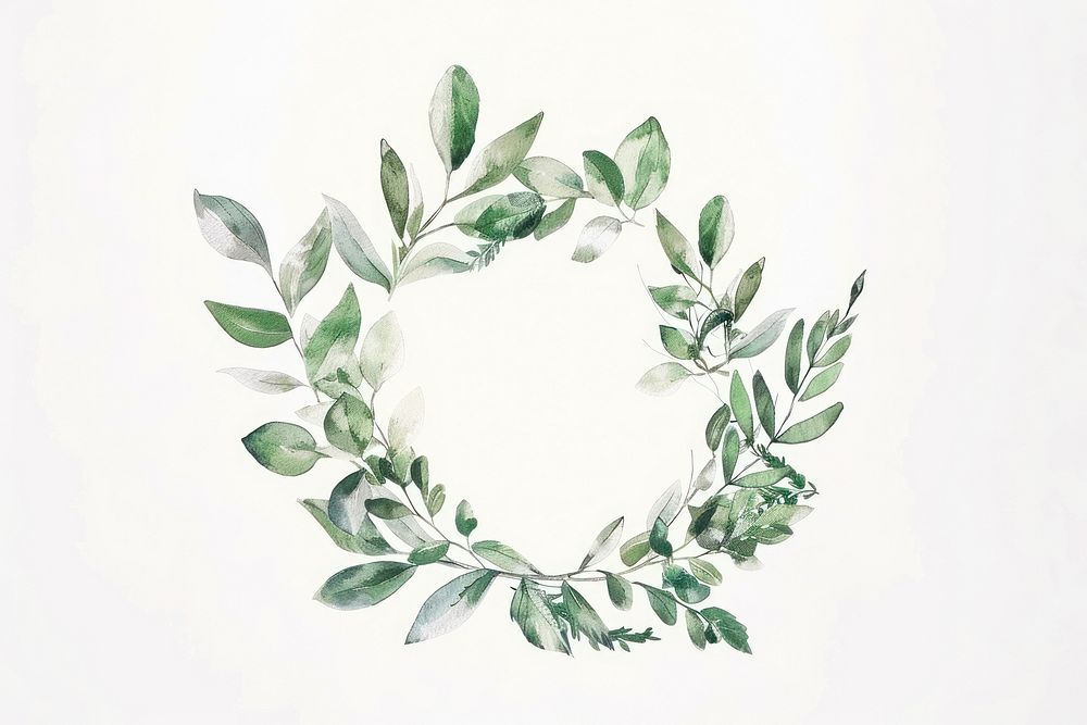 Botanical illustration wreath plant leaf backgrounds.