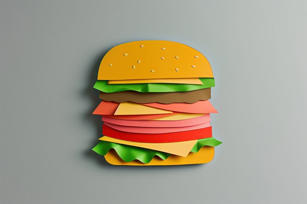 Burger food gray background hamburger.