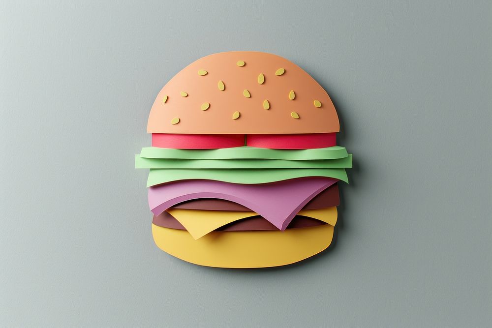 Burger food gray gray background.