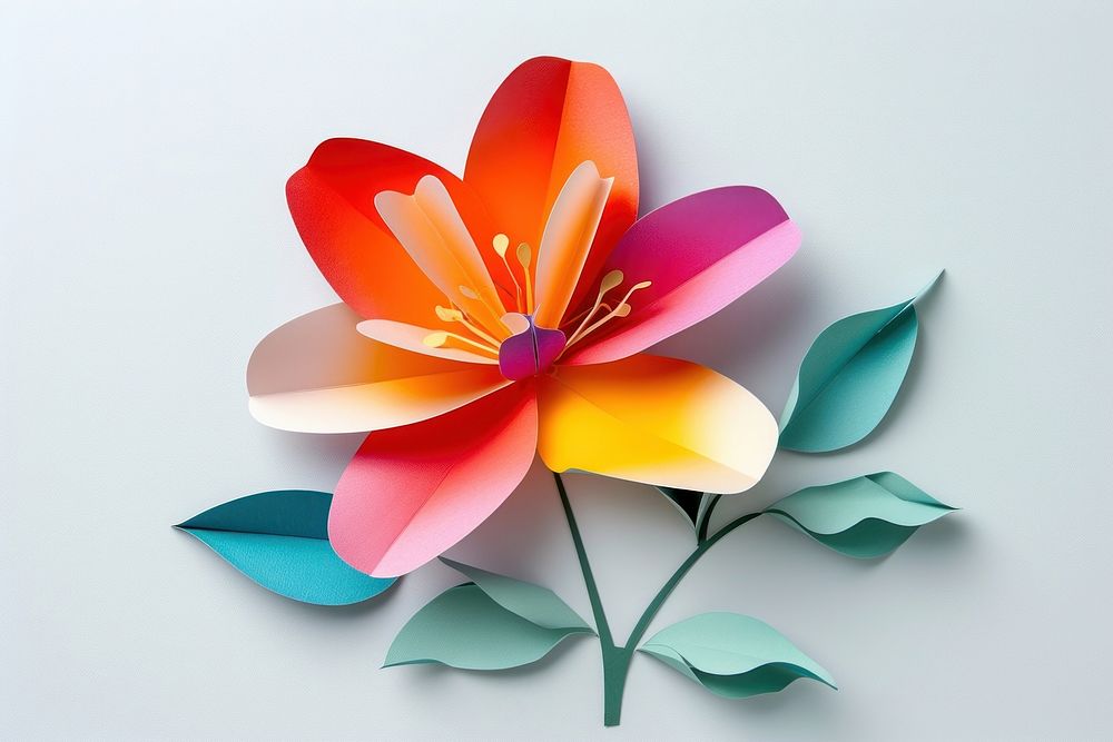 Flower paper art origami.
