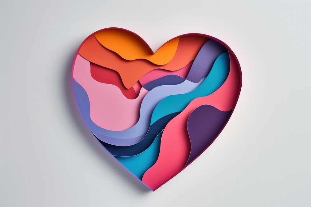 Heart creativity pattern cartoon.