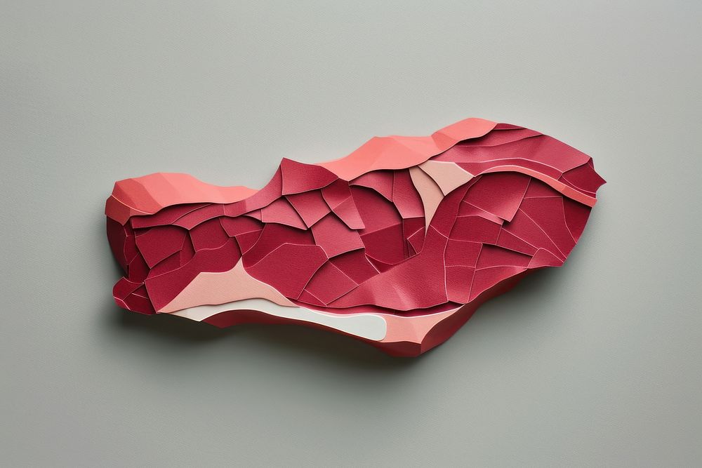 Steak paper art origami.