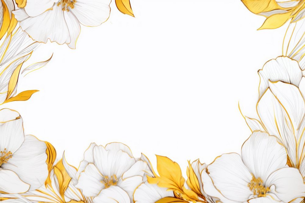 Daffodil flowers border frame backgrounds pattern petal.