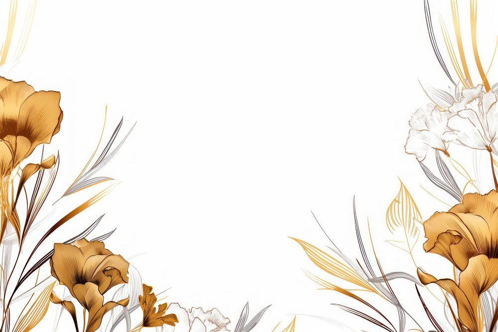 Iris flowers border frame backgrounds pattern drawing.