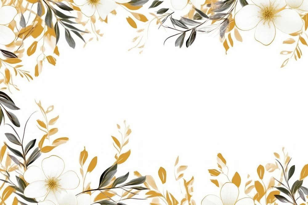 Jasmine flowers border frame backgrounds pattern graphics.
