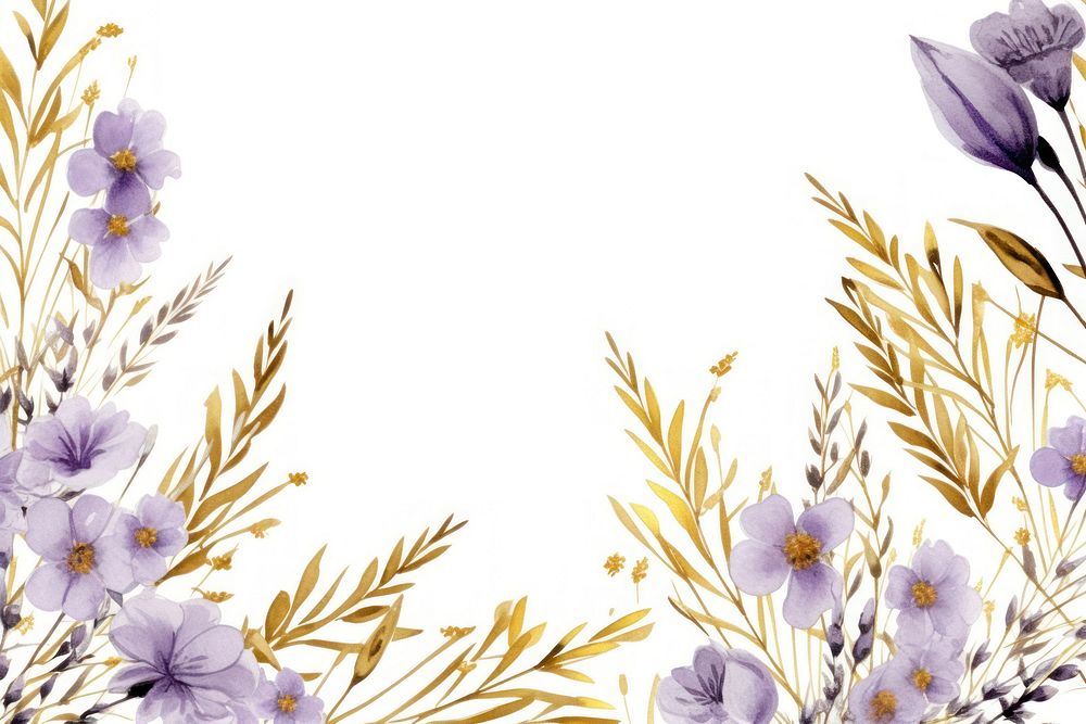 Lavender flowers border frame backgrounds pattern purple.