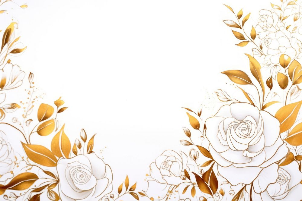 Roses border frame backgrounds pattern white.