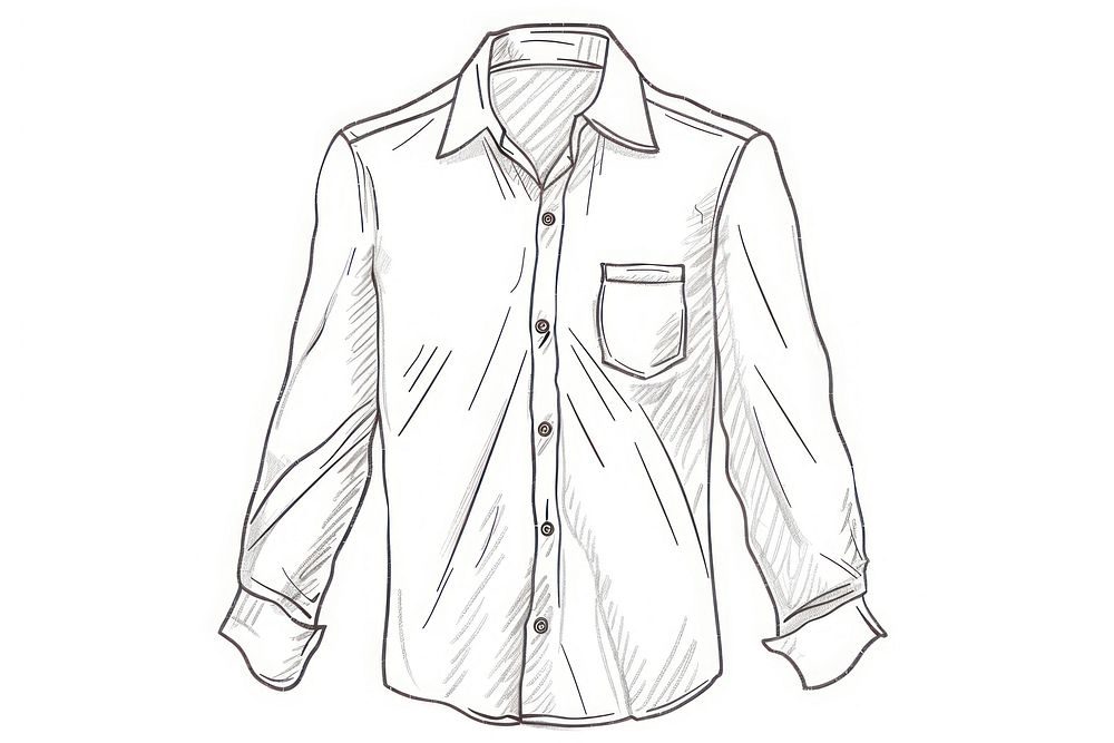 Hand-drawn sketch shirt drawing illustrated sweatshirt.