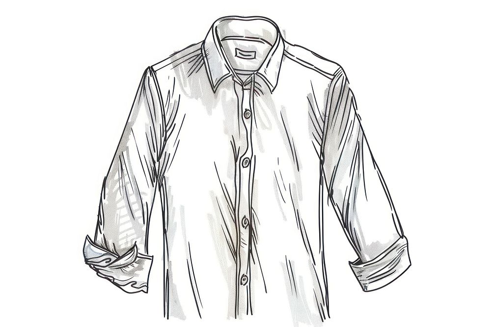 Hand-drawn sketch shirt drawing adult illustrated.