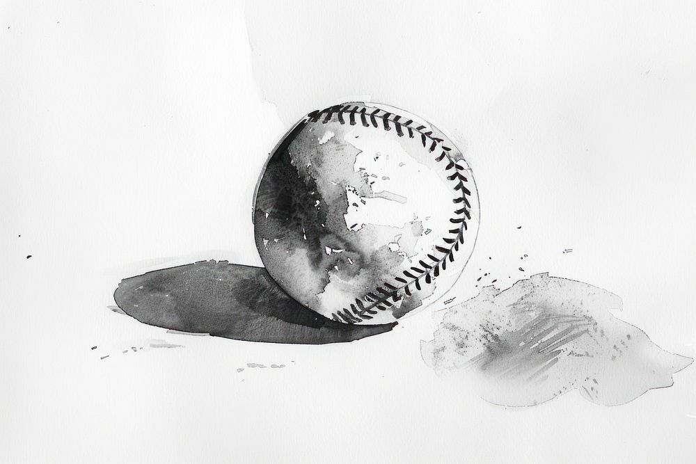 Monochromatic baseball sports paper monochrome.
