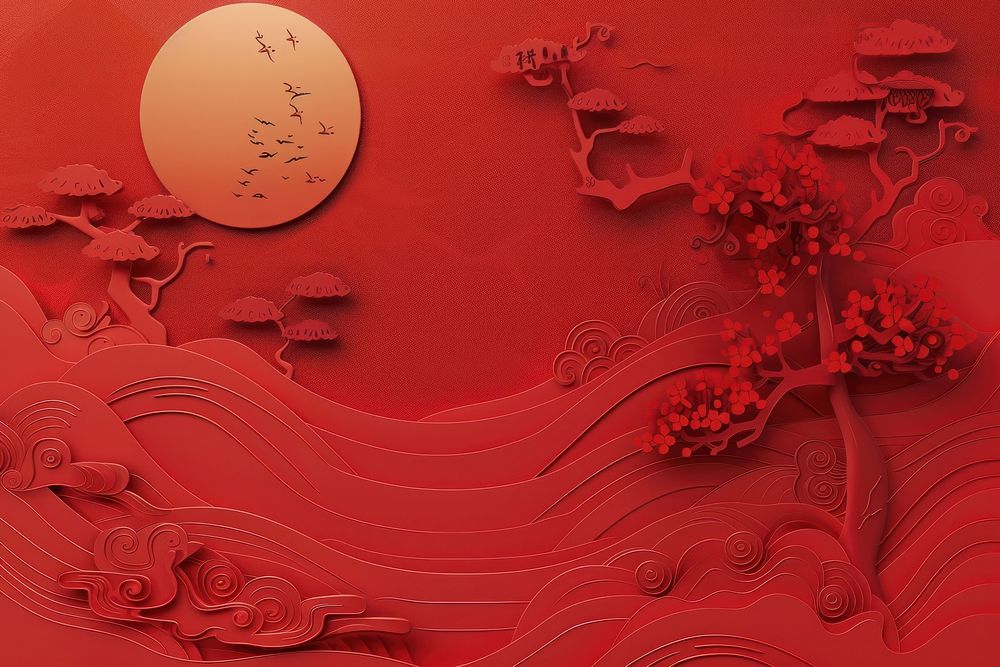 Chinese background backgrounds red pattern.
