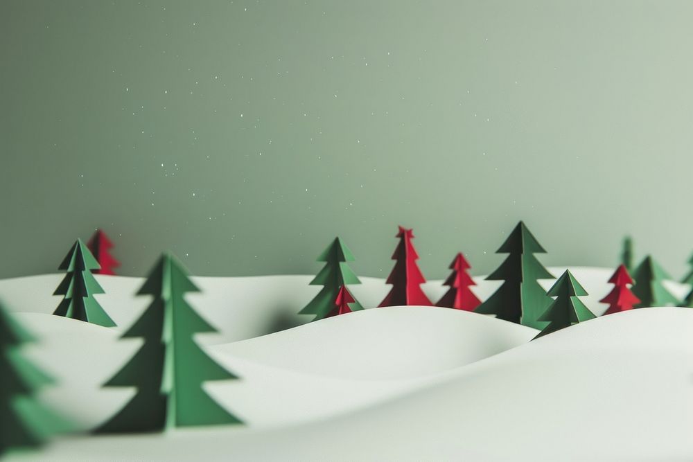Christmas background nature paper art.