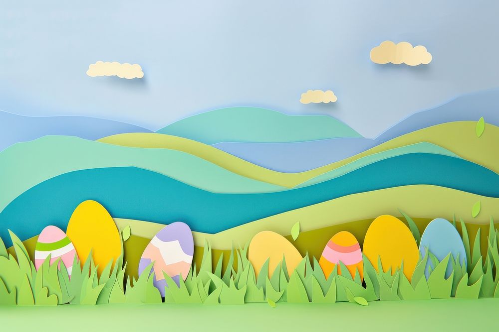 Easter background art outdoors painting.