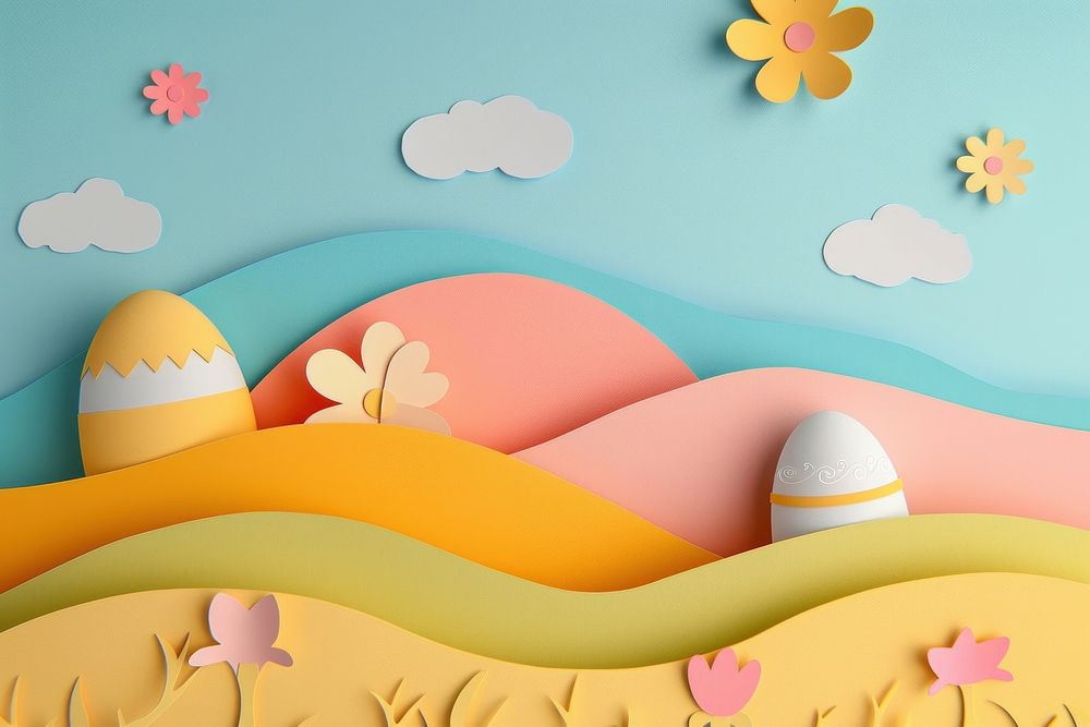 Easter background egg art representation.