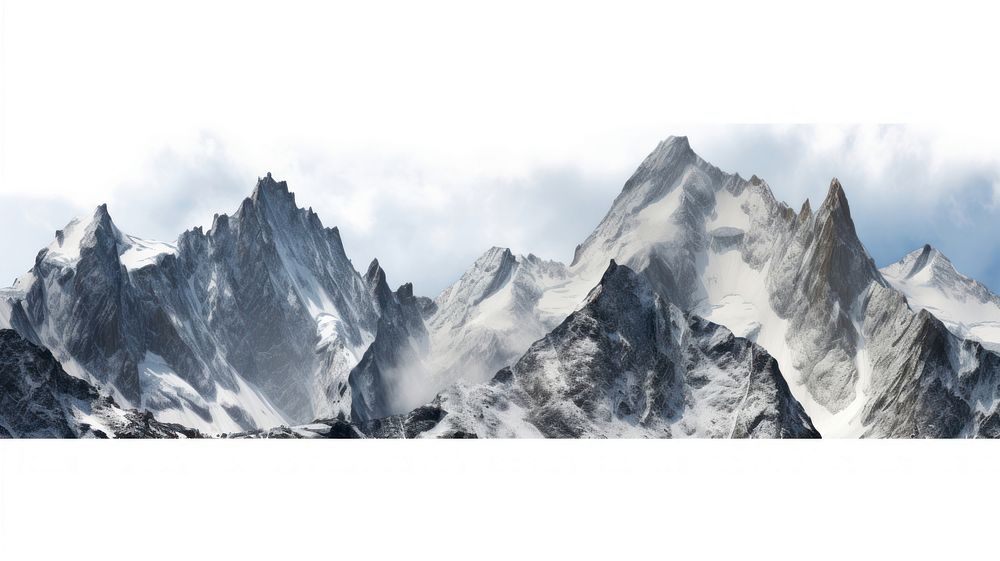 Mountain snow landscape panoramic.