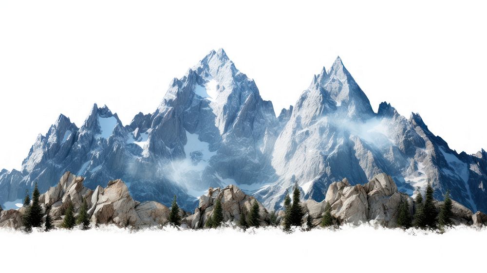 Mountain snow landscape panoramic.