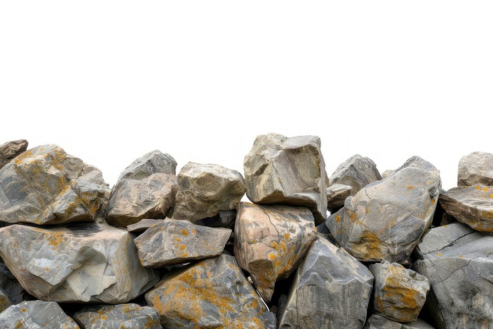 Rock backgrounds rubble white background.