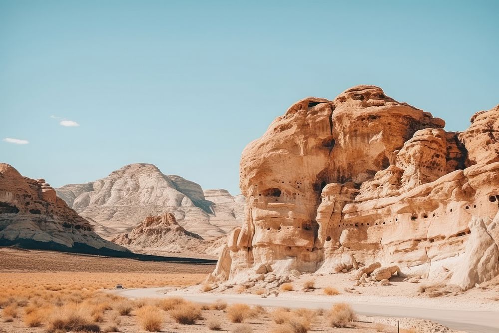 Desert rock tranquility wilderness.