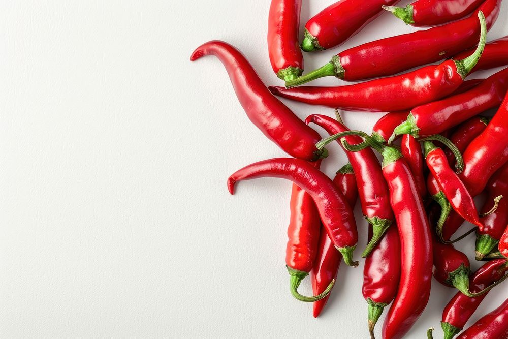 Delicious red chili peppers backgrounds vegetable plant.